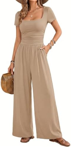 Apricot One Piece Jumpsuits for Dressy Casual