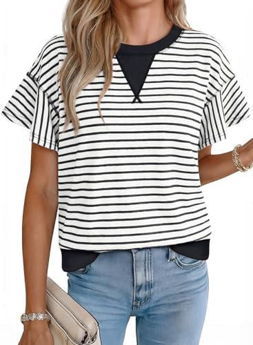 Black Fashion 2026 Summer Casual Crewneck Ruffle Short Sleeve