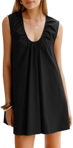 Black Summer Tank Dresses for 2026 Casual Loose Flowy Sundress
