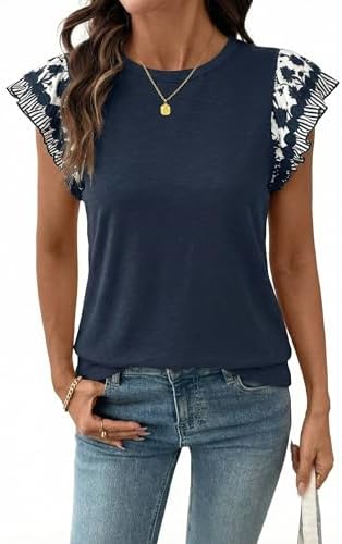 Blue Boho Summer Tops