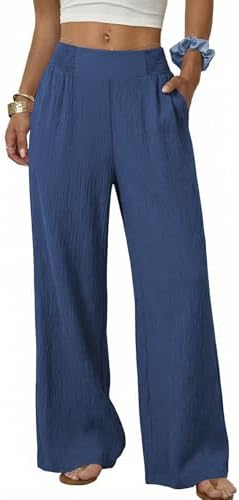 Blue Wide Leg Pants