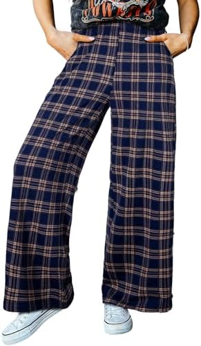 Brown Casual Checkered Pants 2026 Spring Summer Lightweight