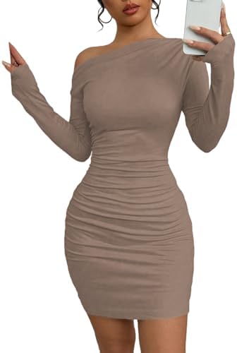 Brown Off the Shoulder Dress for 2026, Dark