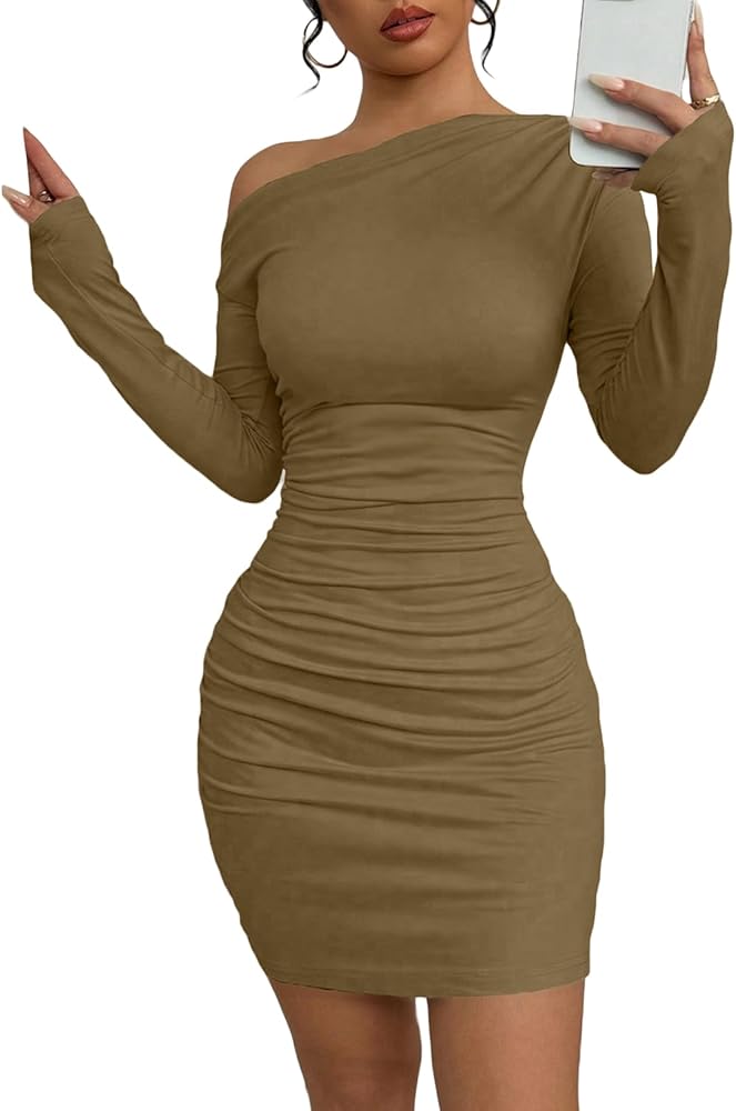 Brown Off the Shoulder Dress for 2026
