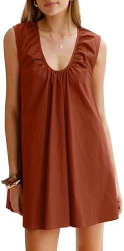 Clay Summer Tank Dresses for 2026 Casual Loose Flowy Sundress