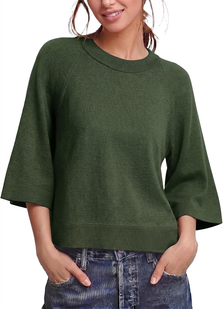 Green 2026 Fall Fashion Pullover Sweaters