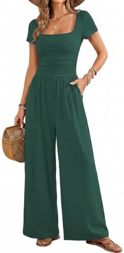 Green One Piece Jumpsuits for Dressy Casual