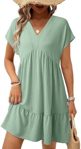 Green Summer Babydoll Dress for 2026