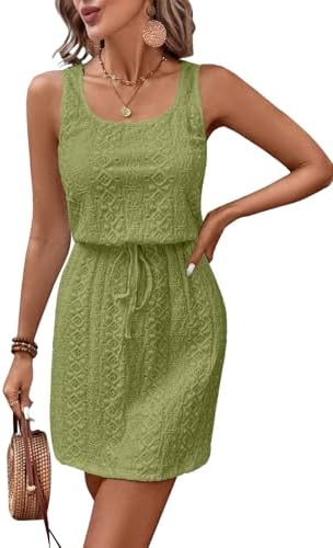 Green Summer Dresses for 2026 Vacation Hollow Out Textured