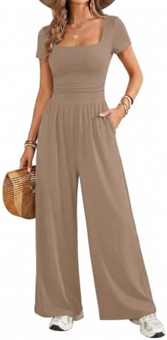 Khaki One Piece Jumpsuits for Dressy Casual