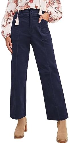 Navy Blue Casual Winter Corduroy Pants Fashion 2024 Loose Work