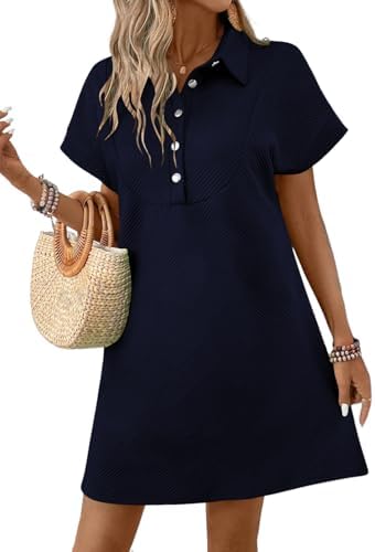 Navy Blue Summer Business Casual Work Dresses