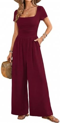Red One Piece Jumpsuits for Dressy Casual